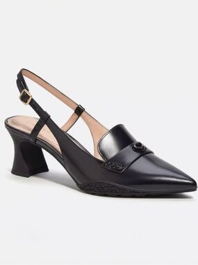 NWT Coach Nikola Leather Slingback Loafer Pumps